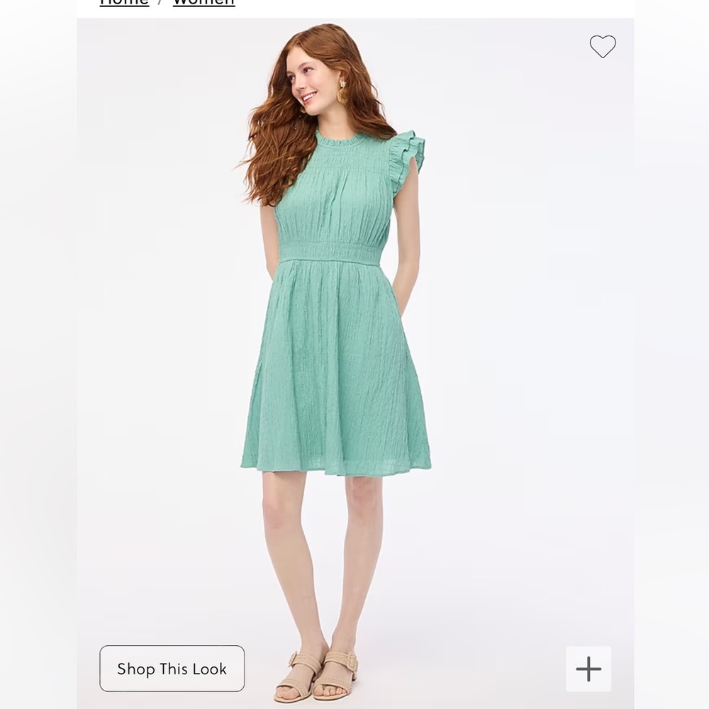 J crew gauze smock flutter sleeve dress NWT